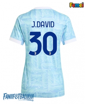 Juventus Jonathan David #30 Tricou Fotbal Replică 2025-26 Femei Deplasare